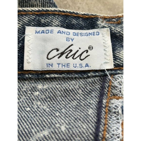 90s Chic Denim Capri Shorts Sz 11 Jrs USA Made Acid Wash NWT Old Stock - Picture 7 of 9